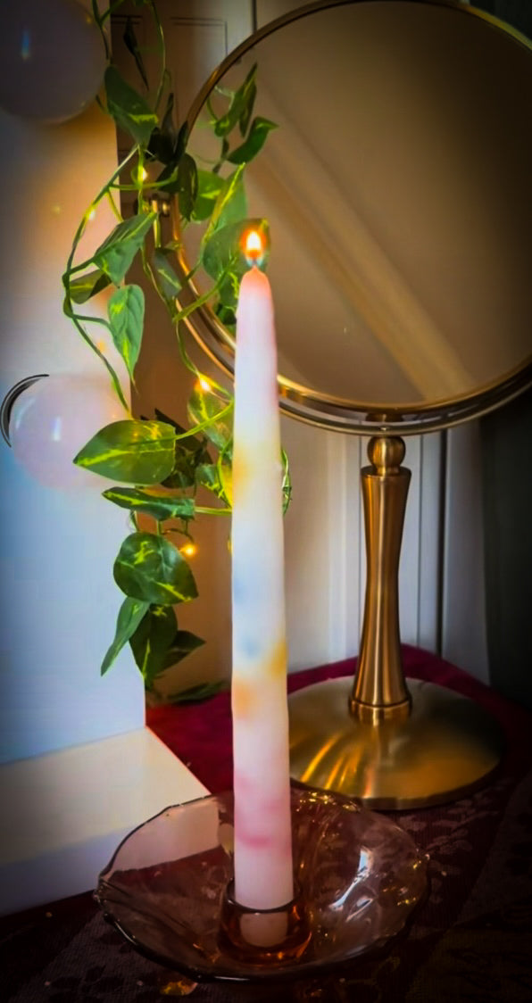 Rainbow Drip Candle